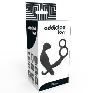 Addicted Toys Anaalplug met dubbele penisring en balring, zwart Addicted Toys Anaalplug met dubbele penisring en balring, zwart - Afbeelding 4