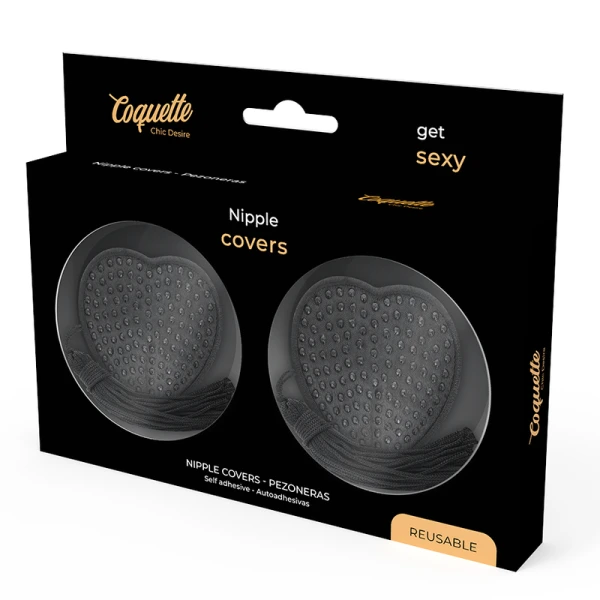 Coquette Chic Desire Zwarte Nippelbedekkingen met Kleefband