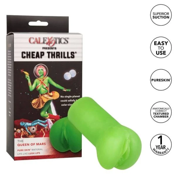 Calexotics Masturbator The Queen of Mars met zuigkracht en gestructureerde kamer