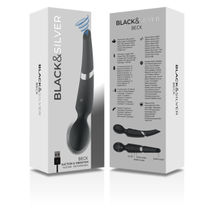 Black&silver Beck Stabvibrator met zuigfunctie siliconen Black&silver Beck Stabvibrator met zuigfunctie siliconen - Afbeelding 7