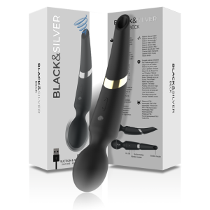 Black&silver Beck Stabvibrator met zuigfunctie siliconen Black&silver Beck Stabvibrator met zuigfunctie siliconen - Afbeelding 6