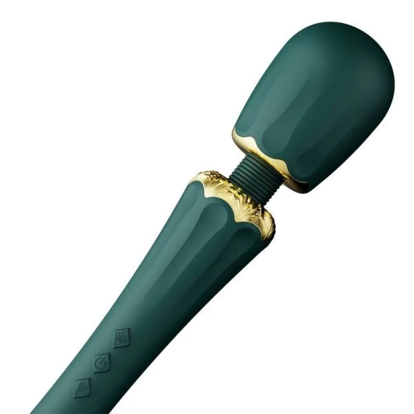 Zalo Kyro Toverstaf Vibrator met Siliconen Opzetstukken Groen