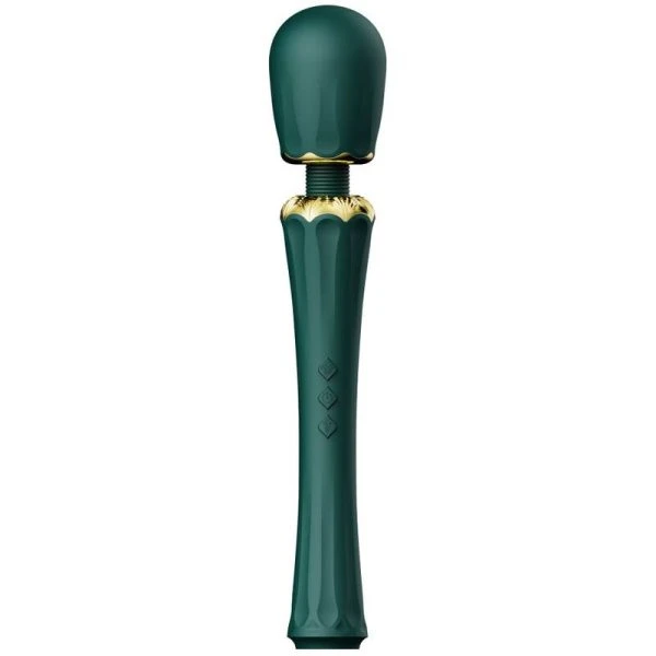 Zalo Kyro Toverstaf Vibrator met Siliconen Opzetstukken Groen