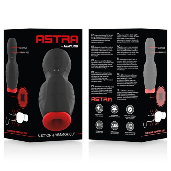 Jamyjob Astra Oral Extreme Vibration en Zuigkracht Masturbator
