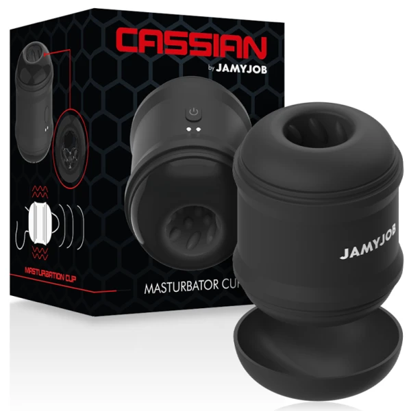 Jamyjob Cassian Masturbator mit Vibration, 11 cm