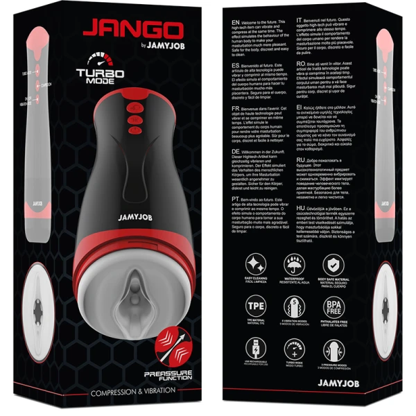 Jamyjob Jango Masturbator mit Kompression und Vibration