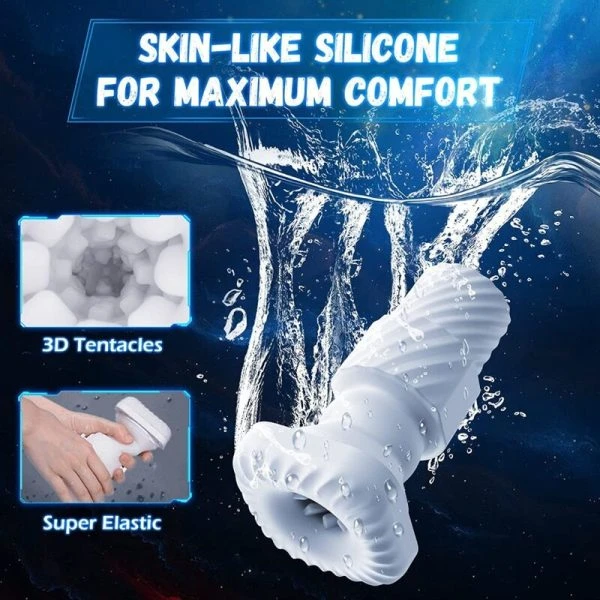 Baile Game Cup stotende Vibratie-Masturbator met Verwarmingsfunctie en Telefoonhouder Zwart