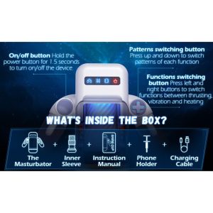 Baile Game Cup stotende Vibratie-Masturbator met Verwarmingsfunctie en Telefoonhouder Zwart Baile Game Cup stotende Vibratie-Masturbator met Verwarmingsfunctie en Telefoonhouder Zwart - Afbeelding 10