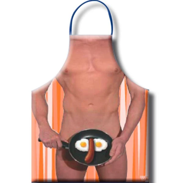 Diablo Picante Herren-Spiegelei-Schürze aus Polyester für Partys