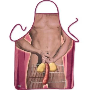 Diablo Picante Butifarra-Schürze für Herren mit erotischen Illustrationen