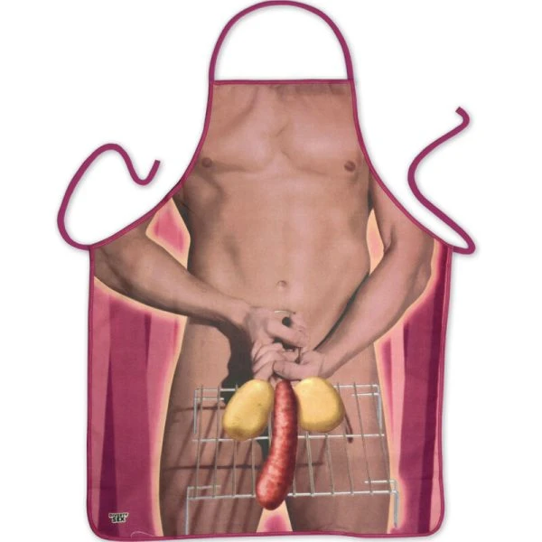 Diablo Picante Butifarra-Schürze für Herren mit erotischen Illustrationen