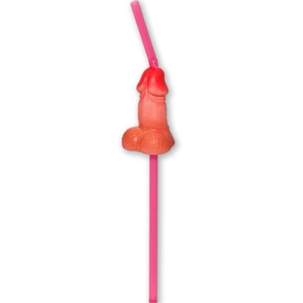 Diablo Picante Penis-Strohhalme 5 Stück für große Getränke