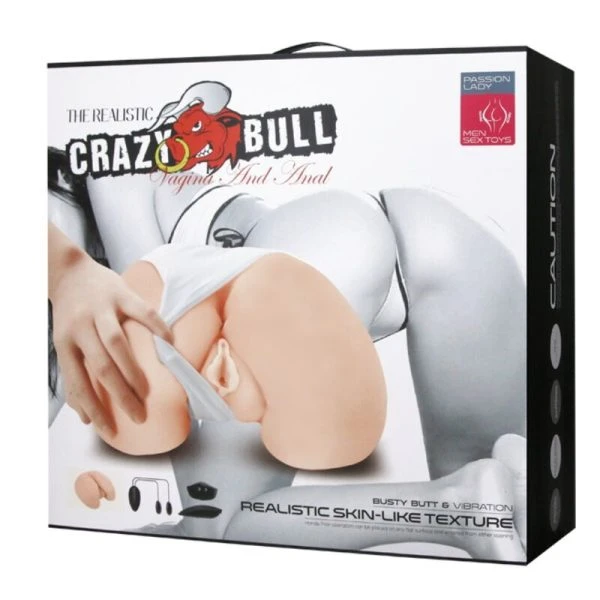 Crazy Bull Anale Masturbator voor Mannen met Trilling, huidskleur