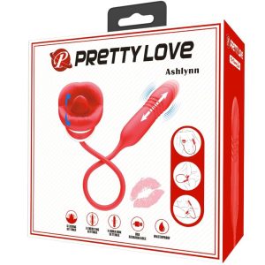 Pretty Love Ashlynn Mond-Masturbator met liktong, rood Pretty Love Ashlynn Mond-Masturbator met liktong, rood - Afbeelding 6