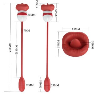 Pretty Love Aliyah Masturbator met rode mond, USB-oplaadbaar Pretty Love Aliyah Masturbator met rode mond, USB-oplaadbaar - Afbeelding 5