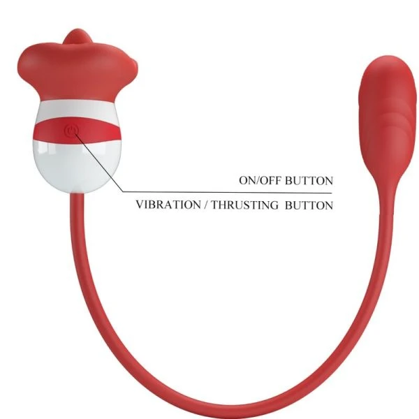 Pretty Love Aliyah Masturbator met rode mond, USB-oplaadbaar