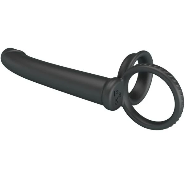 Pretty Love Dillion Dubbele Cockring met Trilling zwart Pretty Love Dillion Dubbele Cockring met Trilling zwart