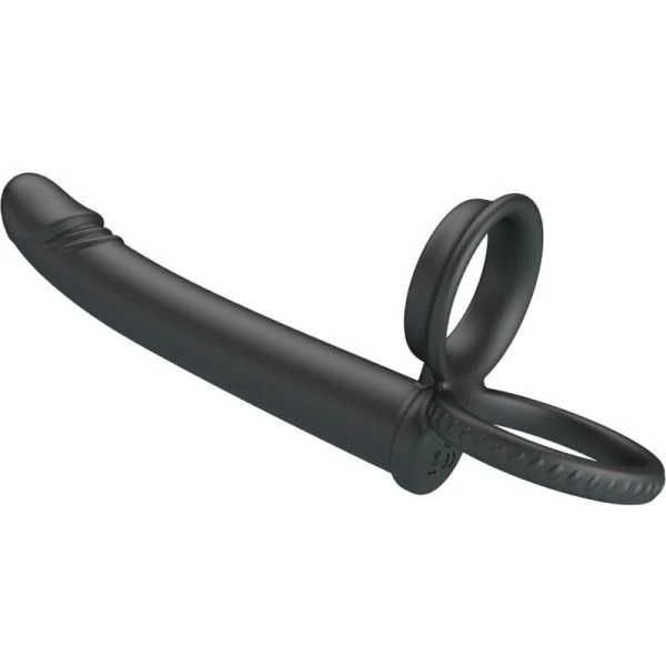 Pretty Love Dillion Dubbele Cockring met Trilling zwart Pretty Love Dillion Dubbele Cockring met Trilling zwart
