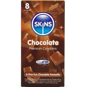 Skins condoms with chocolate flavor, 8-pack