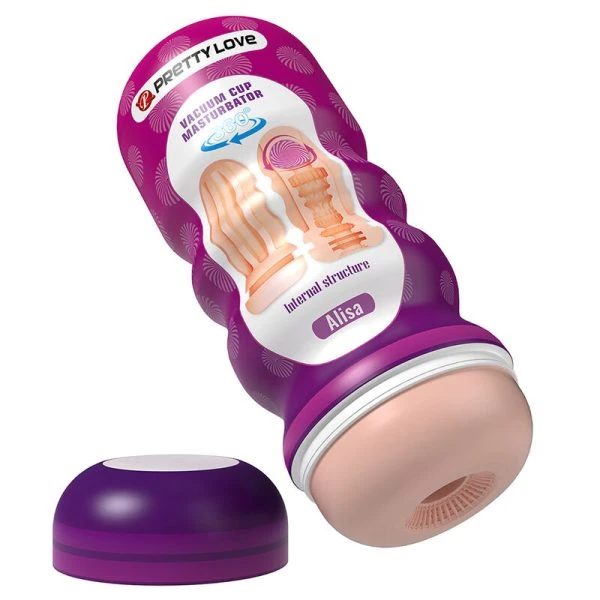 Pretty Love Masturbator met zuigfunctie en binnenribbels Pretty Love Masturbator met zuigfunctie en binnenribbels