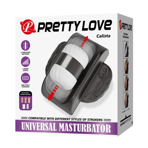 Pretty Love Calista Automatische Masturbator met Stootfunctie Zwart Pretty Love Calista Automatische Masturbator met Stootfunctie Zwart