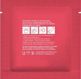 Confortex Aardbei-Condoom 144 stuks, roze transparant Confortex Aardbei-Condoom 144 stuks, roze transparant