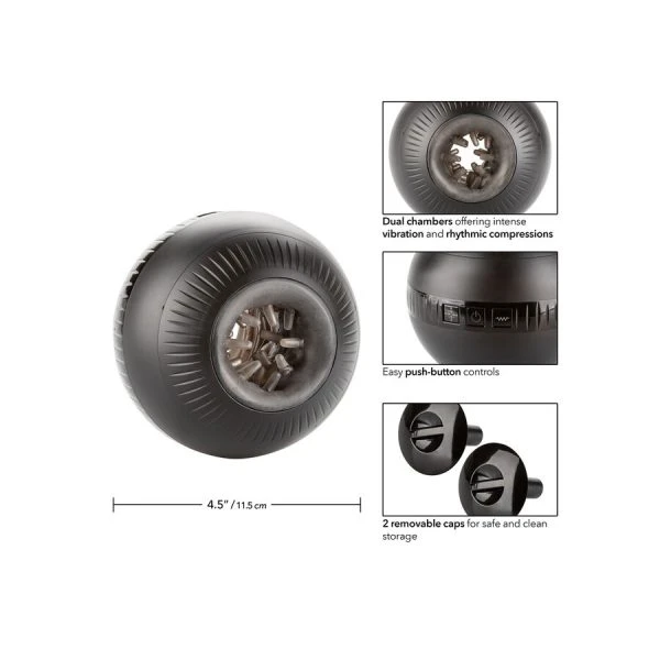 Calexotics Optimum Power Masturball Masturbator met trilling, 11,5 cm