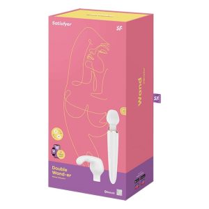 Satisfyer Double Wander App Vibrator met twee opzetstukken, wit Satisfyer Double Wander App Vibrator met twee opzetstukken, wit - Afbeelding 5