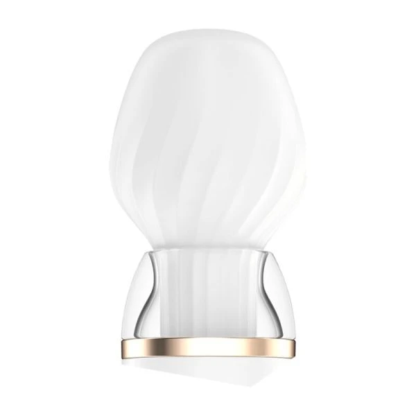 Satisfyer Double Wander App Vibrator met twee opzetstukken, wit Satisfyer Double Wander App Vibrator met twee opzetstukken, wit