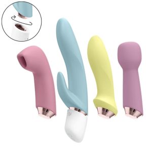 Satisfyer Marvelous Four Vibrator en luchtdrukset met 4 opzetstukken Satisfyer Marvelous Four Vibrator en luchtdrukset met 4 opzetstukken - Afbeelding 3