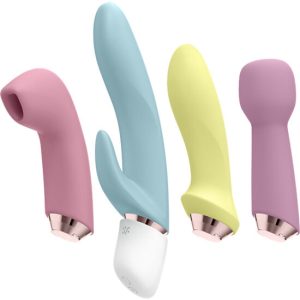 Satisfyer Marvelous Four Vibrator en luchtdrukset met 4 opzetstukken Satisfyer Marvelous Four Vibrator en luchtdrukset met 4 opzetstukken - Afbeelding 1