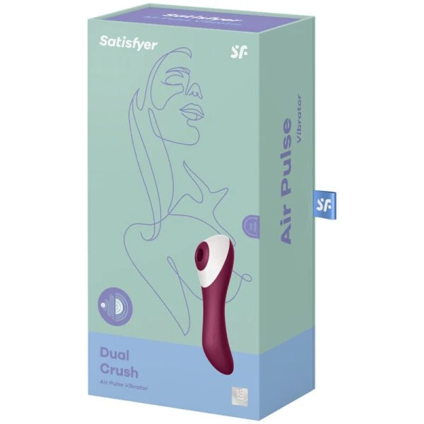 Satisfyer Dual Crush Luchtimpulsvibrator met G-puntstimulatie