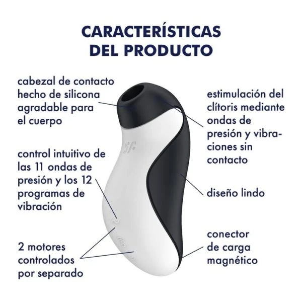 Satisfyer Orca AIR Pulse Stimulator + Vibration Klitorissauger schwarz/weiß Satisfyer Orca AIR Pulse Stimulator + Vibration Klitorissauger schwarz/weiß