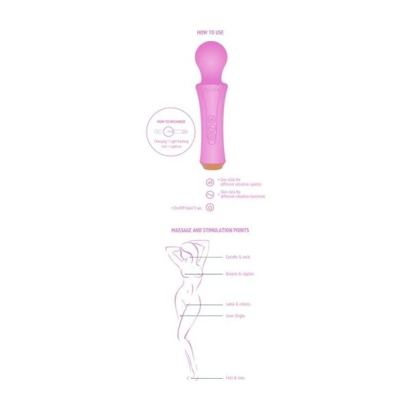 Xocoon Personal Wand Massager Fuchsia Xocoon Personal Wand Massager Fuchsia