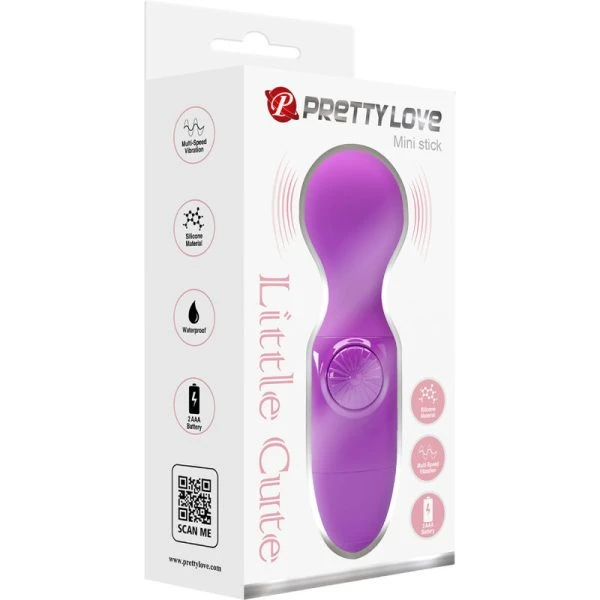 Pretty Love Lila Mini-massager met vibratie en siliconen