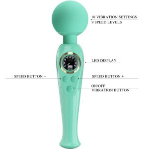 Pretty Love Skyler Green Wand Vibrator mit flexiblem Hals und LCD-Display Pretty Love Skyler Green Wand Vibrator mit flexiblem Hals und LCD-Display – Bild 7