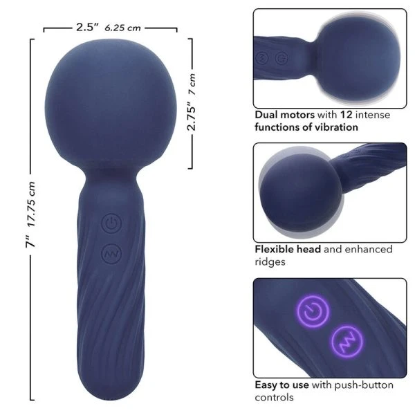 Calexotics Charisma Seduction Massager met 12 functies, siliconen, paars