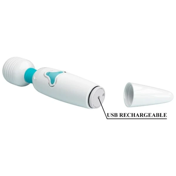 Pretty Love Cloud Wand Vibrator met 7 trillingen, siliconen, wit Pretty Love Cloud Wand Vibrator met 7 trillingen, siliconen, wit