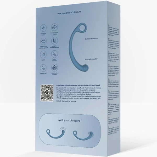 Snail Vibe AXI Vibrator Massagestab mit AuraTouch-Technologie Blau