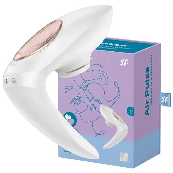 Satisfyer Pro 4 Couples Opvangvibrator met Drukwellen en Vibratie