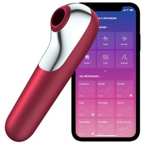 Satisfyer Dual Love Vibrator en zuiger met luchtpulstechnologie rood Satisfyer Dual Love Vibrator en zuiger met luchtpulstechnologie rood - Afbeelding 1
