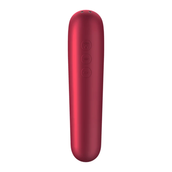 Satisfyer Dual Love Vibrator en zuiger met luchtpulstechnologie rood Satisfyer Dual Love Vibrator en zuiger met luchtpulstechnologie rood
