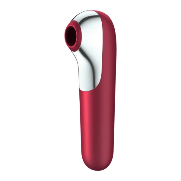 Satisfyer Dual Love Vibrator en zuiger met luchtpulstechnologie rood Satisfyer Dual Love Vibrator en zuiger met luchtpulstechnologie rood