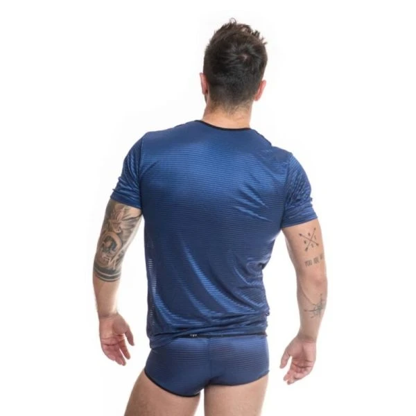 Anais Luxury Lingerie Naval T-Shirt van tule met satijnen strepen Anais Luxury Lingerie Naval T-Shirt van tule met satijnen strepen