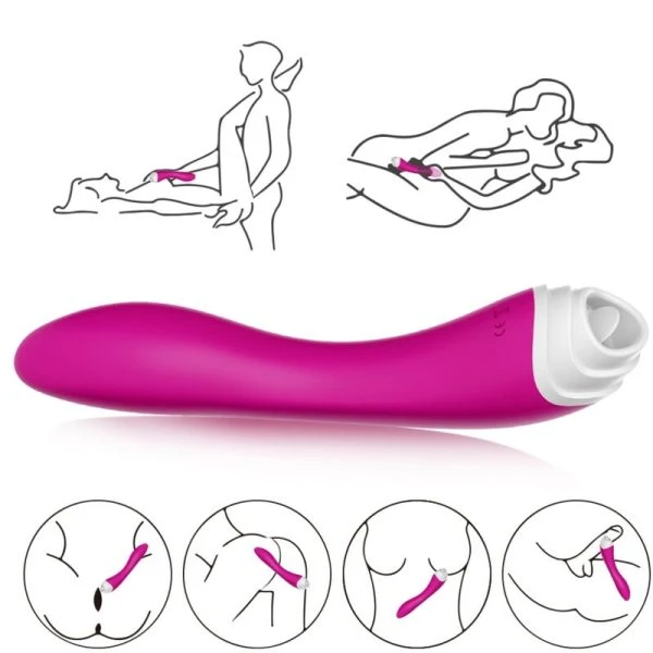 Armony Klitoris-Stimulator Fairyland met lik- en vibratiefunctie, paars