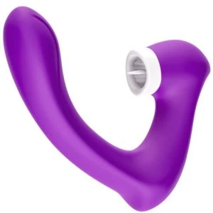 Armony Secretkiss Auflegevibrator mit Klitorissauger und Vibration, gebogen lila