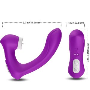 Armony Secretkiss opvangvibrator met clitoriszuiger en vibratie, gebogen paars Armony Secretkiss opvangvibrator met clitoriszuiger en vibratie, gebogen paars - Afbeelding 3
