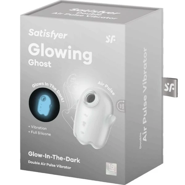 Satisfyer Glowing Ghost Air Pulse Vibrator met gloei-effect wit