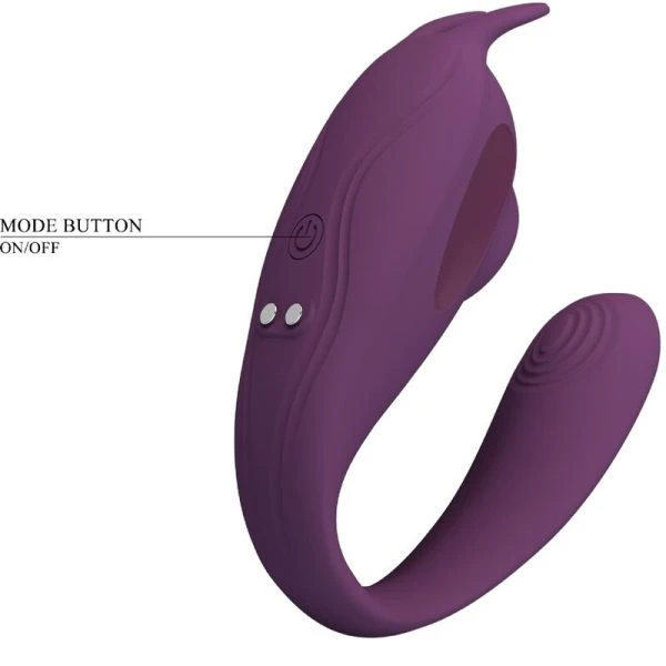 Pretty Love Shey Stimulator & Vibrator met app-afstandsbediening, paars