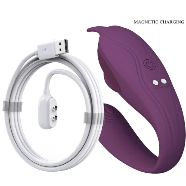 Pretty Love Shey Stimulator & Vibrator met app-afstandsbediening, paars